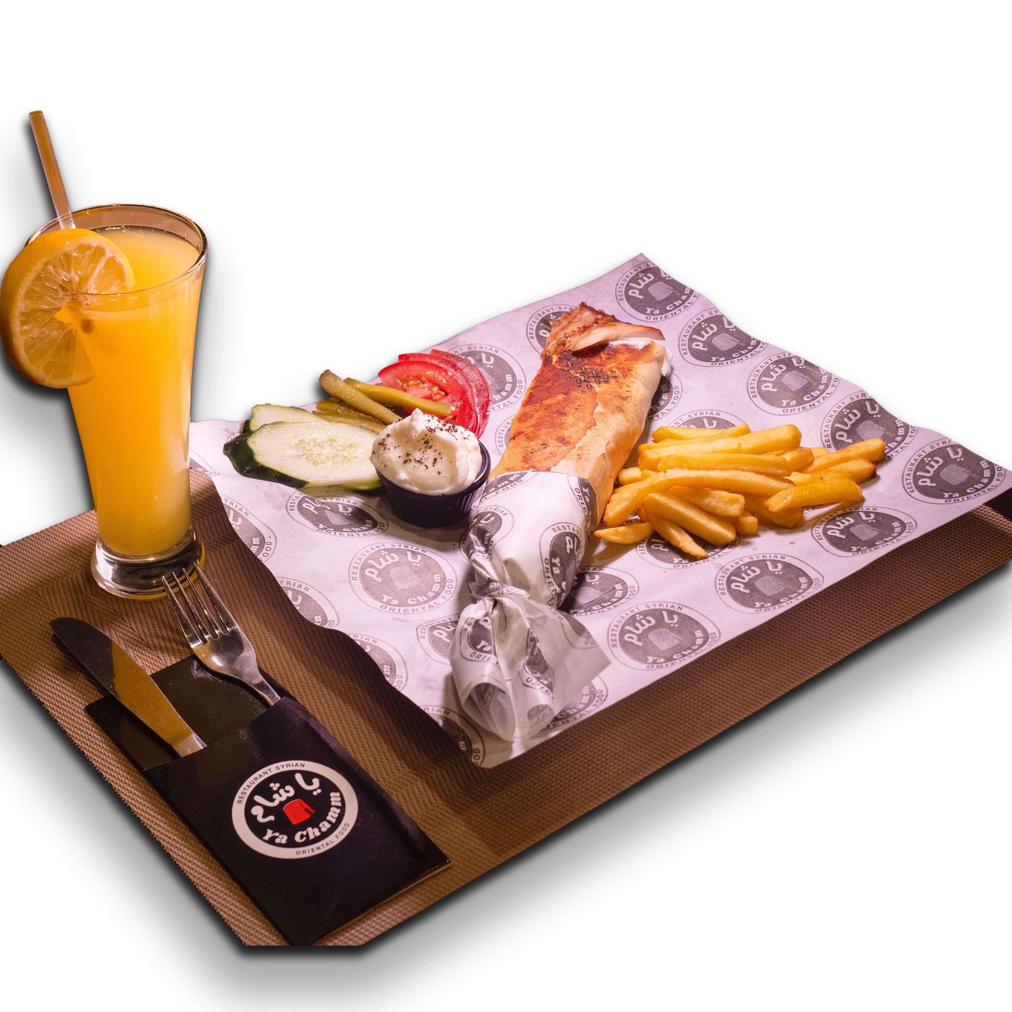 Menu spécial Chawarma Double